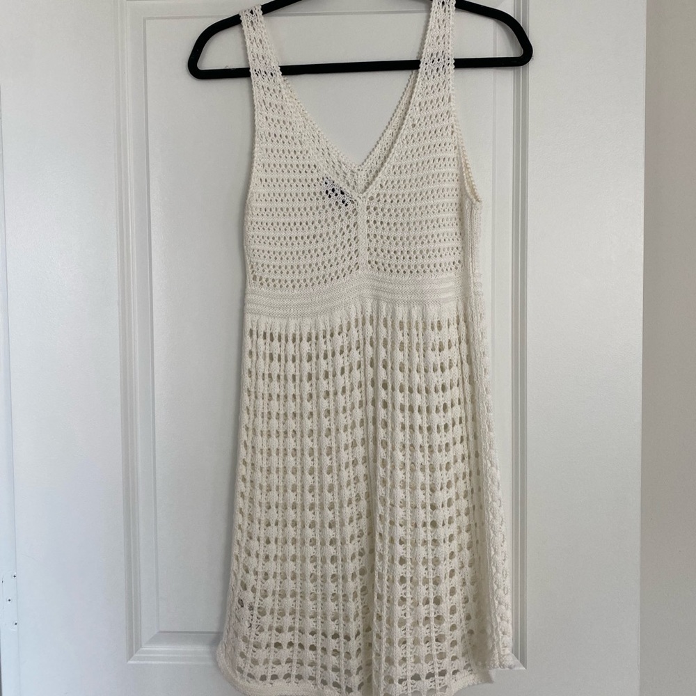 White Crochet Dress